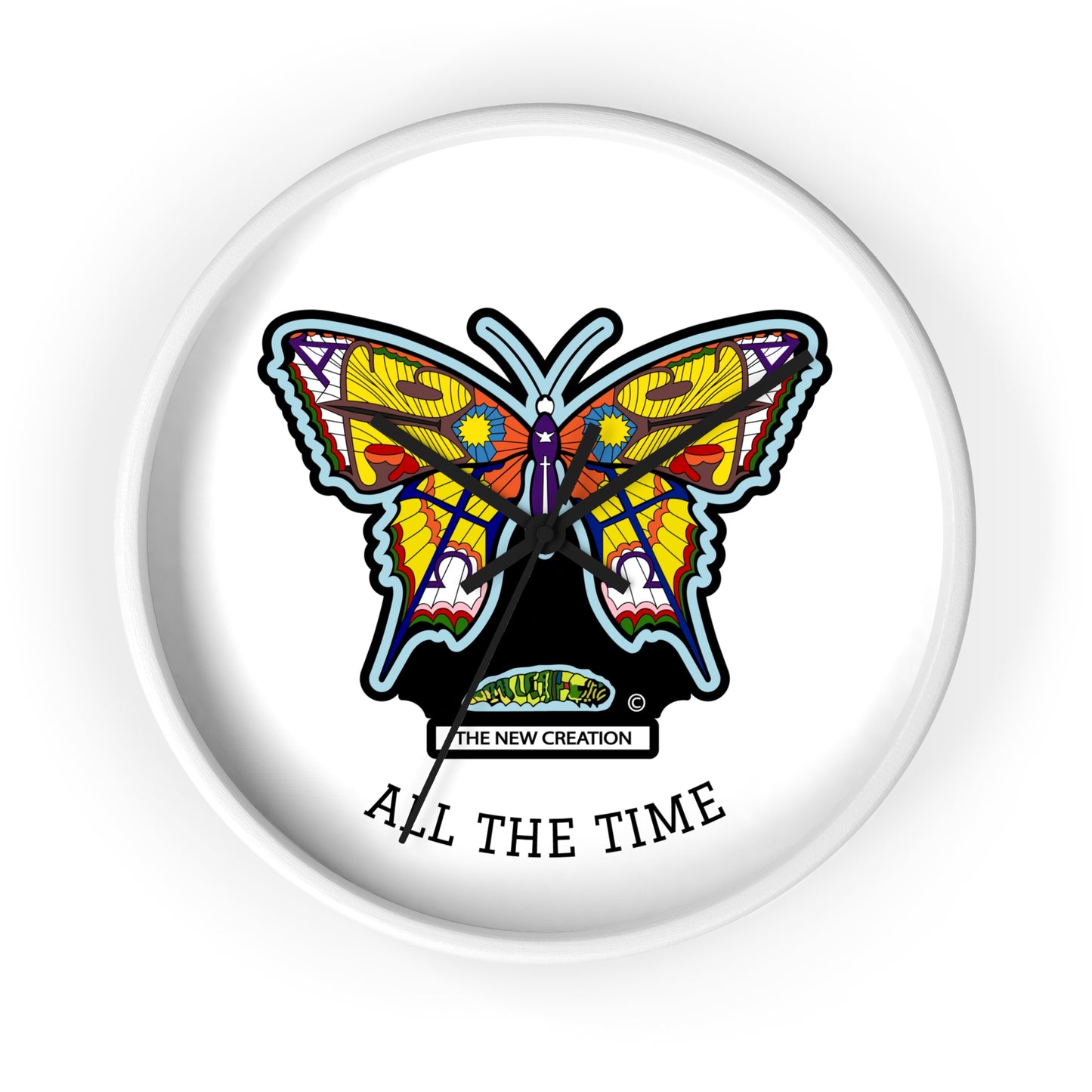 Butterfly Wall Clock – Colorful Symbolic Design with Silent Quartz Movement