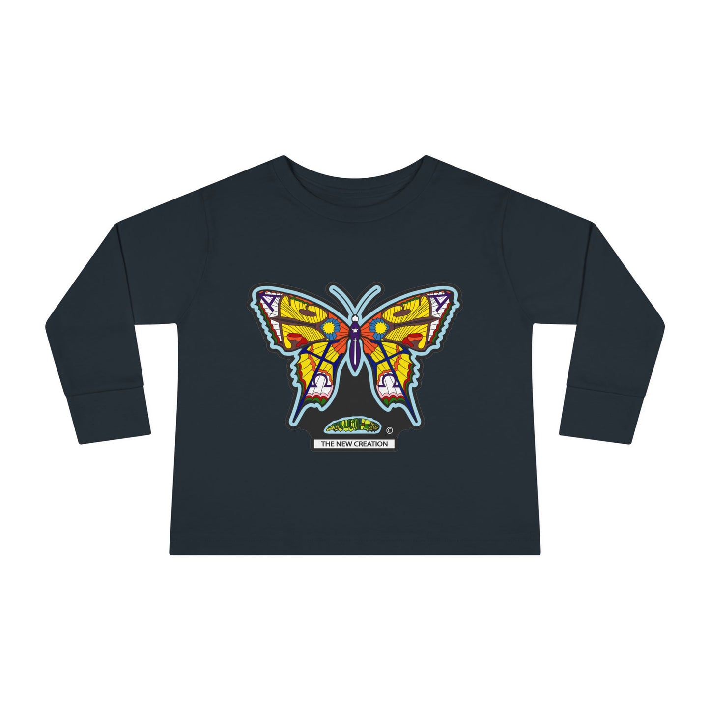 Butterfly Toddler Long Sleeve Tee – Soft Cotton Shirt with Symbolic Graphic for Everyday Play