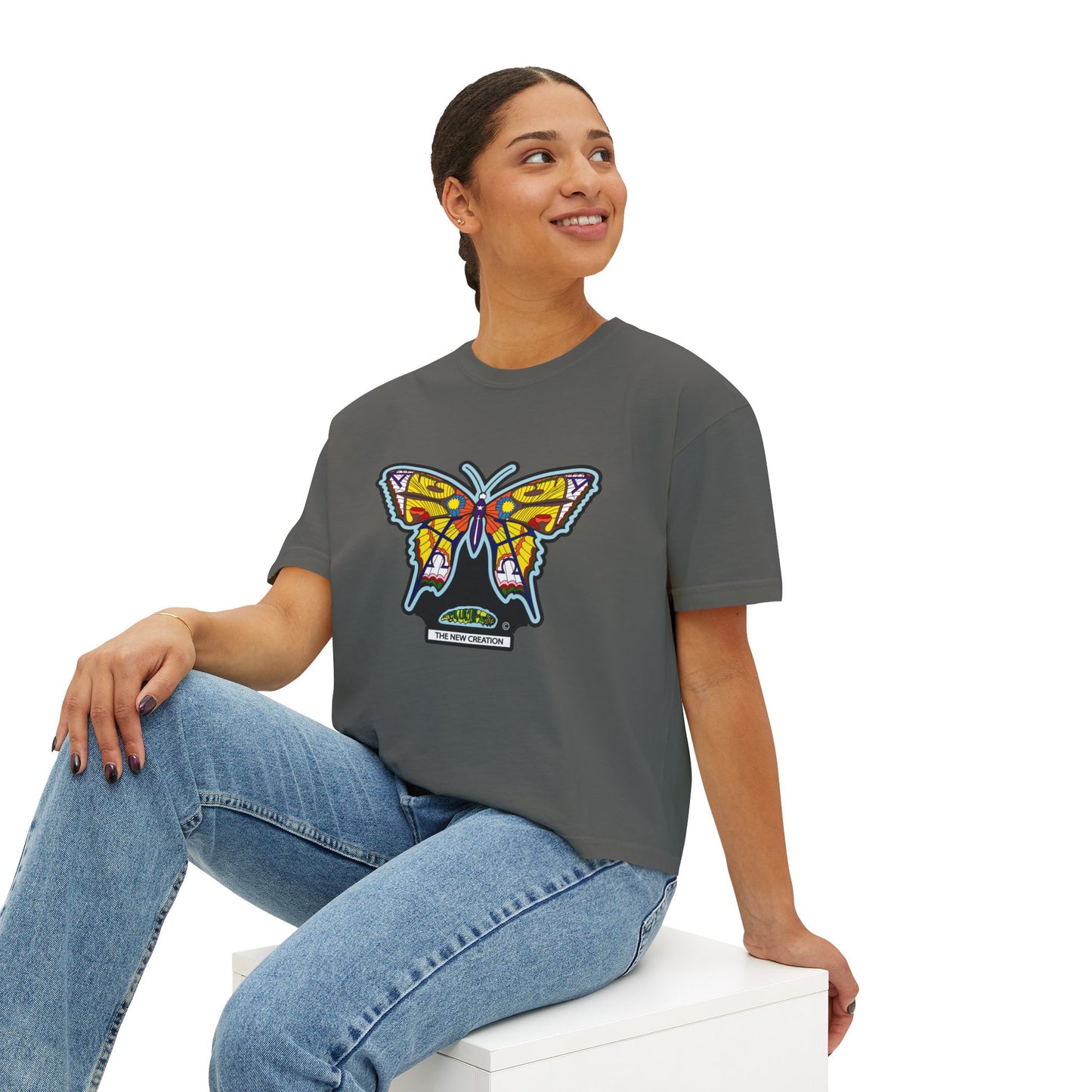 Bohemian Butterfly Women's Boxy Tee