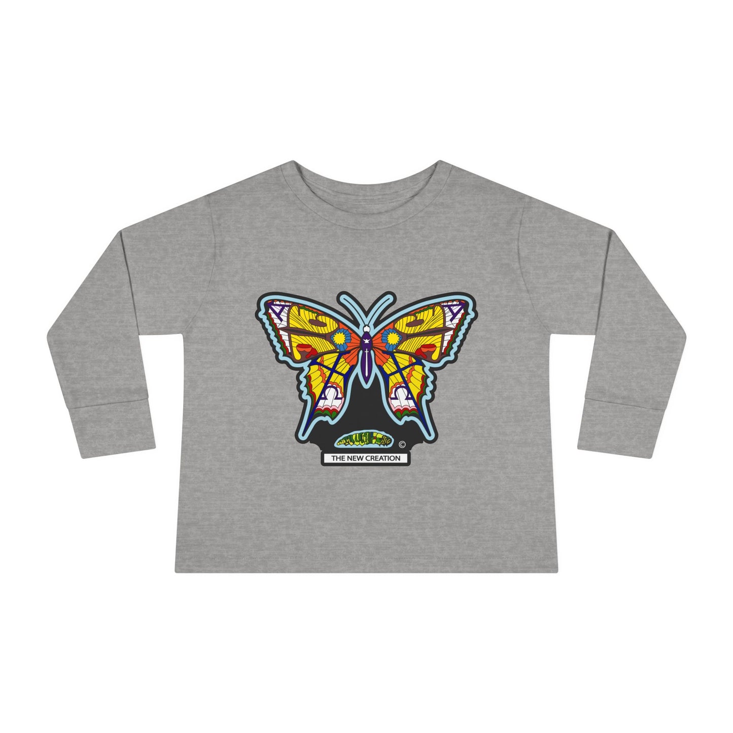Butterfly Toddler Long Sleeve Tee – Soft Cotton Shirt with Symbolic Graphic for Everyday Play
