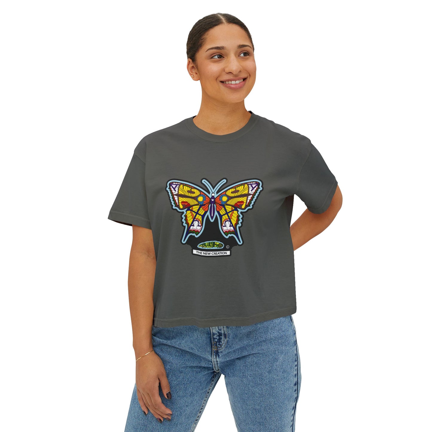 Bohemian Butterfly Women's Boxy Tee