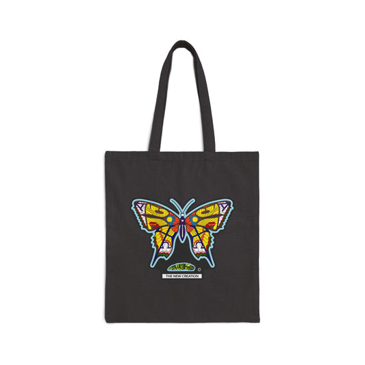 Colorful Butterfly Cotton Canvas Tote Bag, Eco-Friendly Tote, Stylish Shopping Bag, Gift for Nature Lovers, Summer Accessory