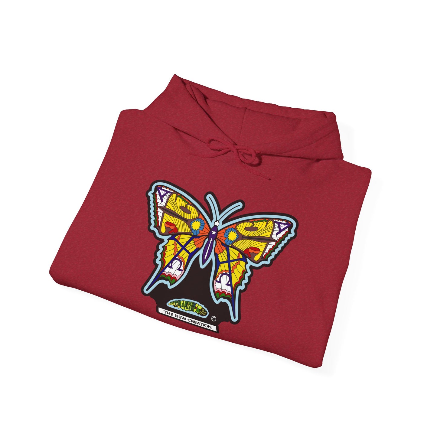 Colorful Butterfly Hoodie – Unisex Pullover with Vibrant Symbolic Art