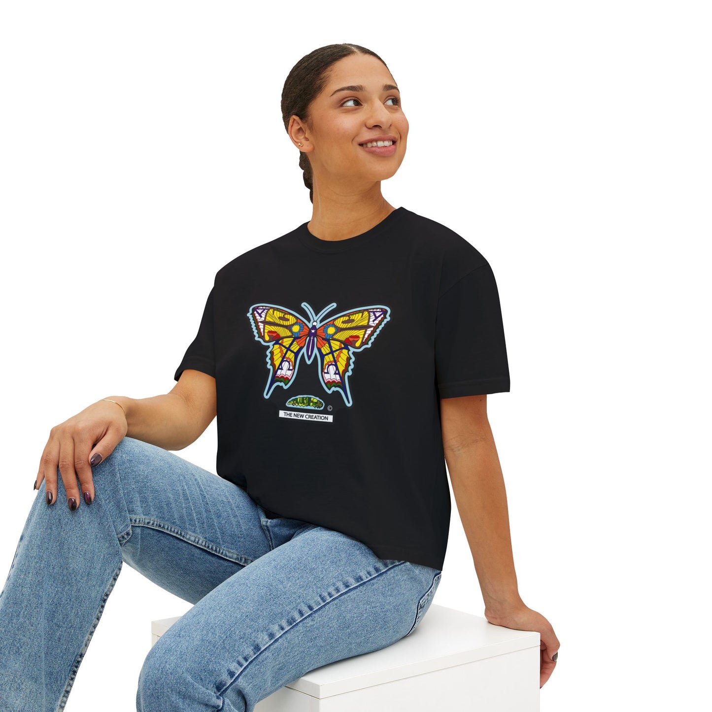 Bohemian Butterfly Women's Boxy Tee