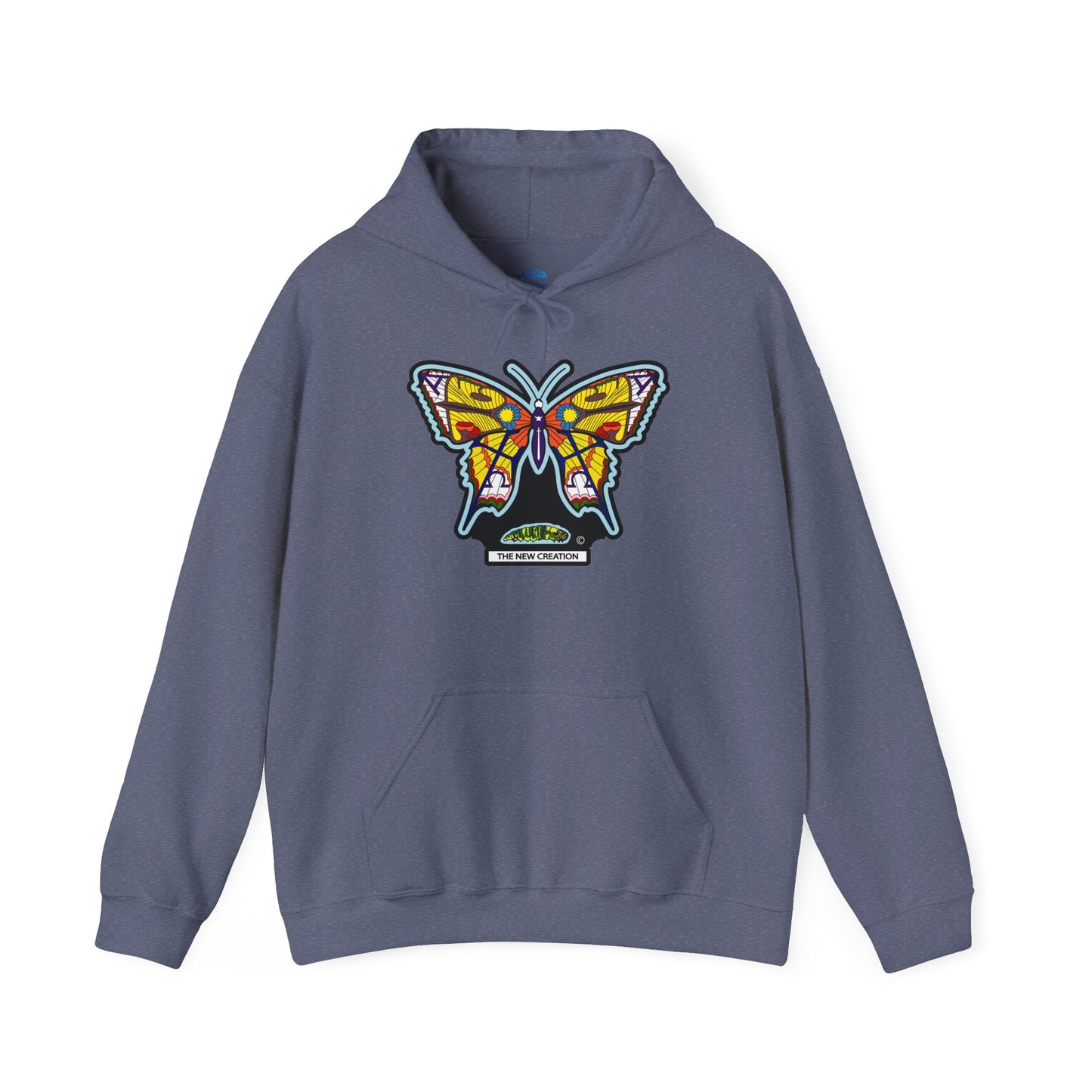 Colorful Butterfly Hoodie – Unisex Pullover with Vibrant Symbolic Art