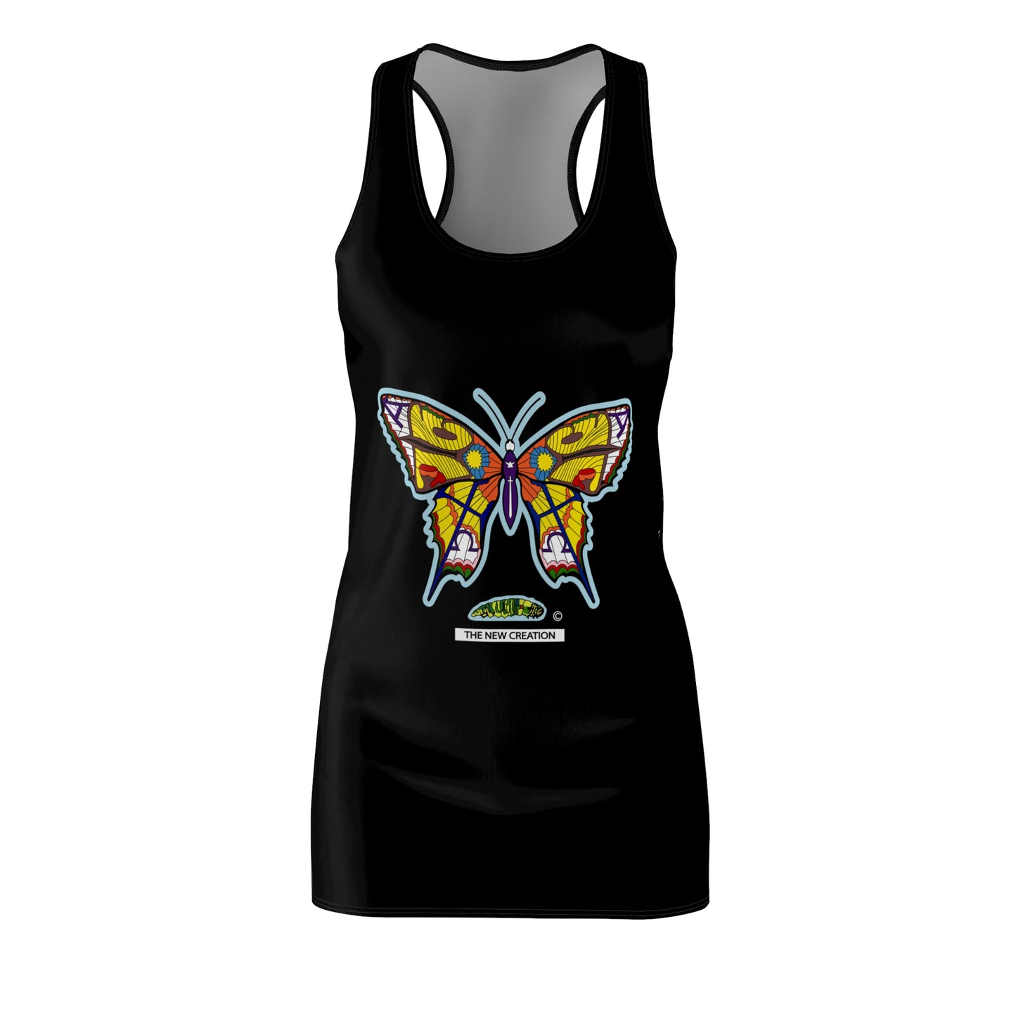 Butterfly Print Racerback Dress – Lightweight Sleeveless Fit with Symbolic All-Over Design