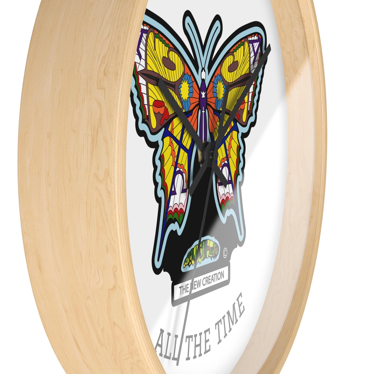 Butterfly Wall Clock – Colorful Symbolic Design with Silent Quartz Movement