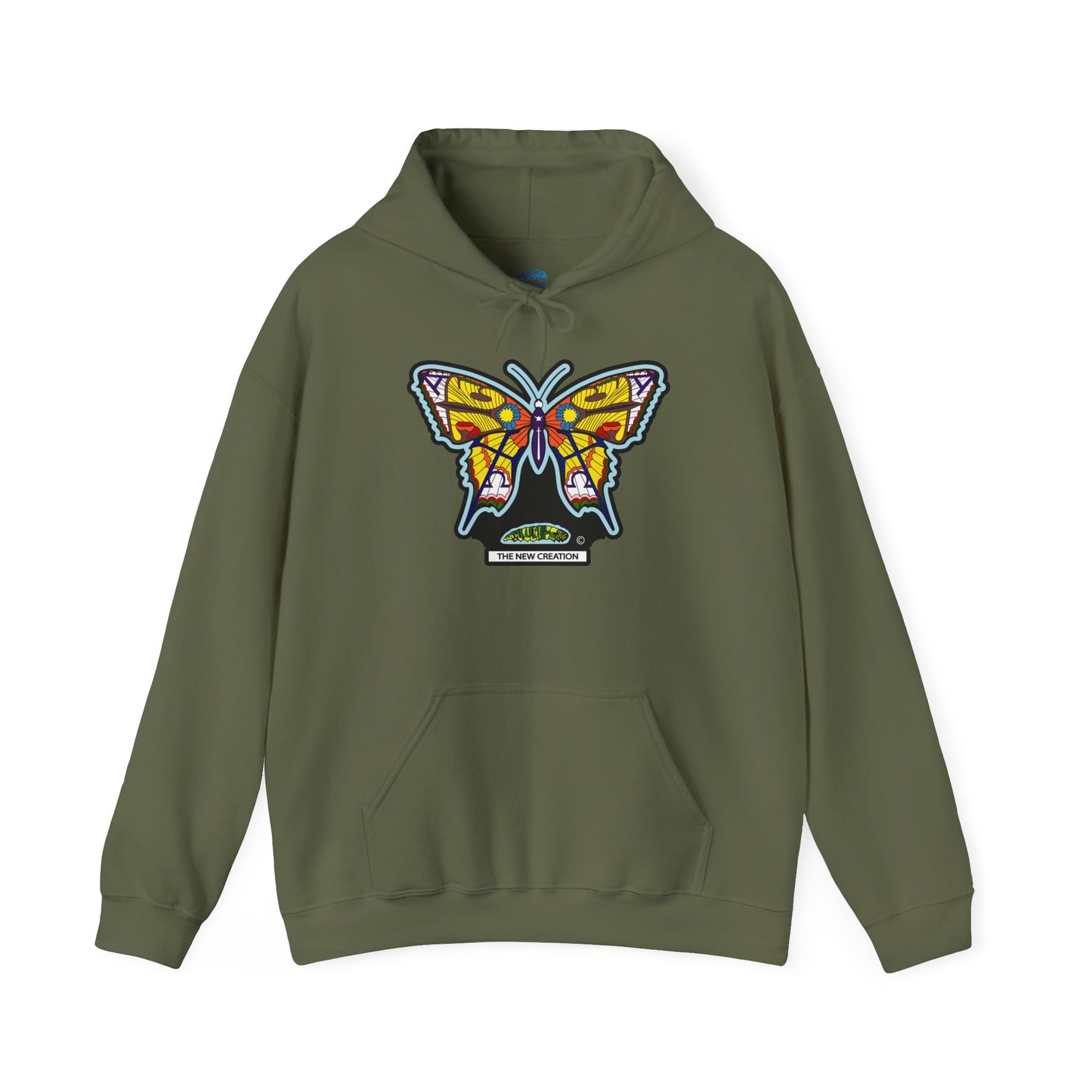 Colorful Butterfly Hoodie – Unisex Pullover with Vibrant Symbolic Art