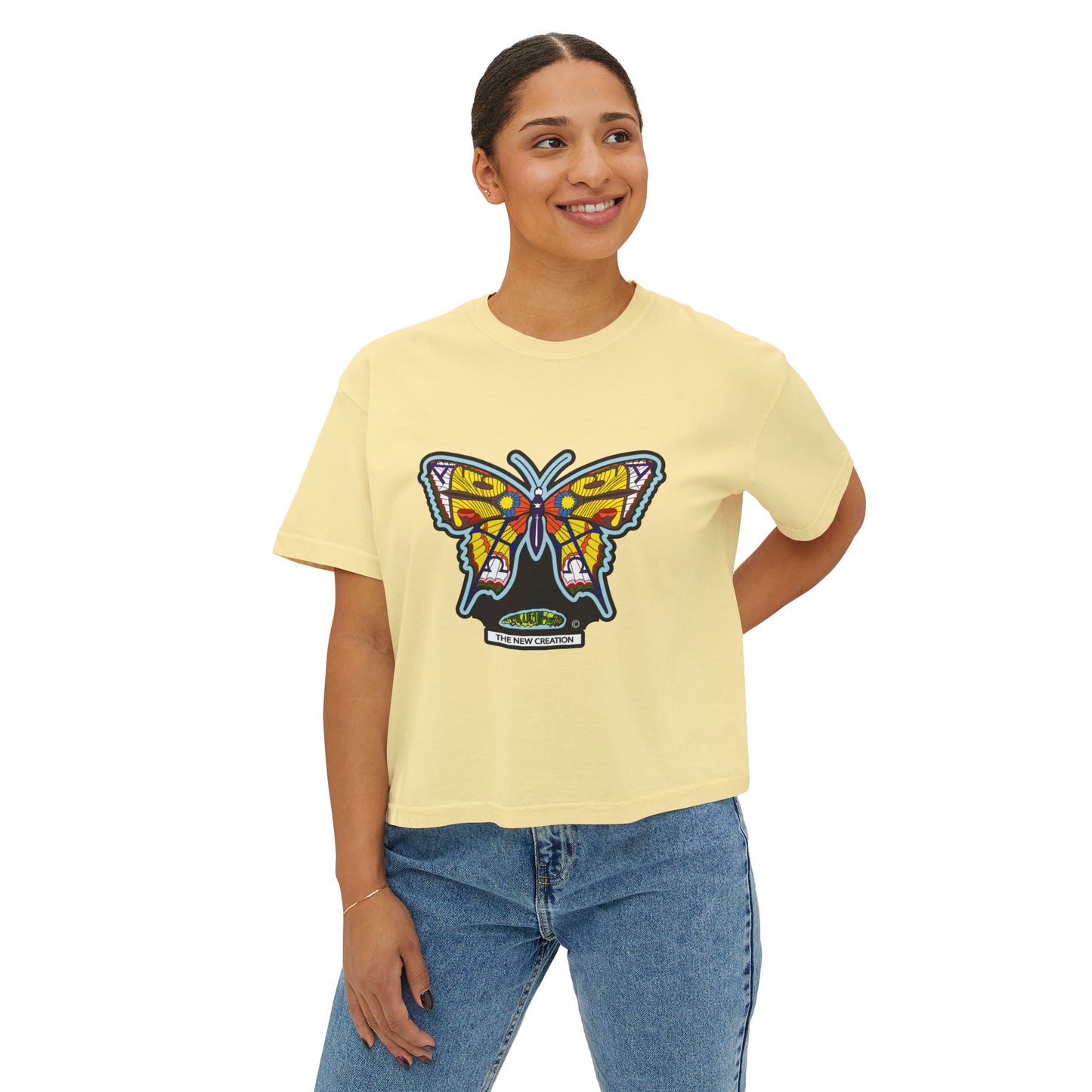 Bohemian Butterfly Women's Boxy Tee