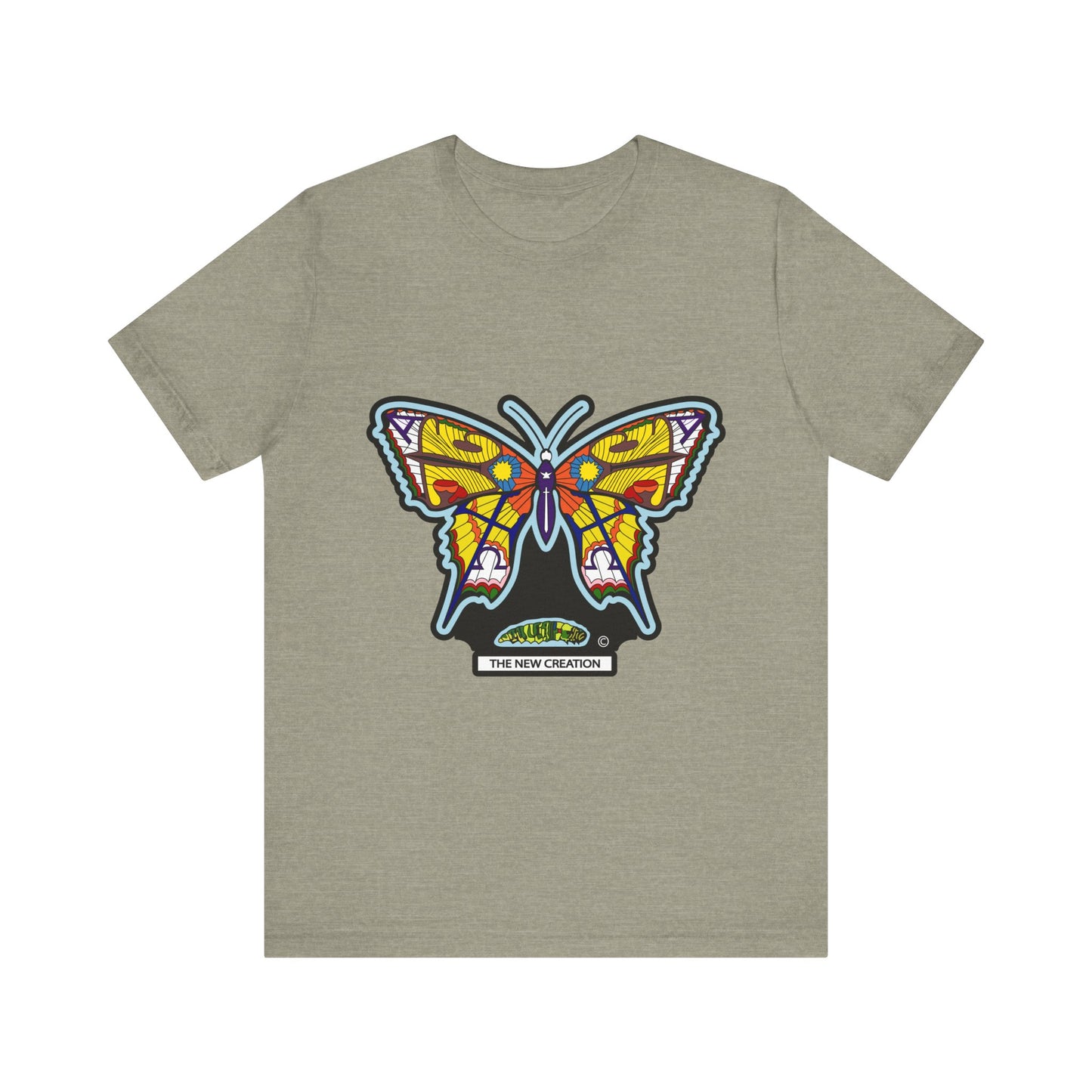 Colorful Butterfly Graphic Tee, Men's