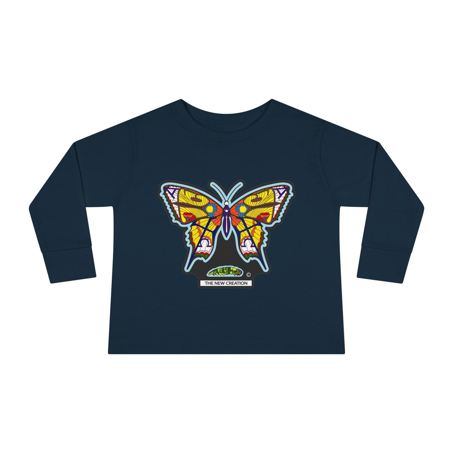 Butterfly Toddler Long Sleeve Tee – Soft Cotton Shirt with Symbolic Graphic for Everyday Play