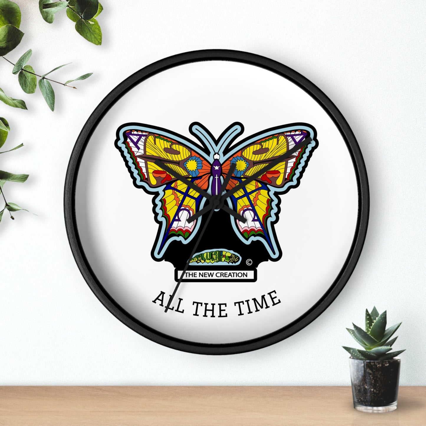 Butterfly Wall Clock – Colorful Symbolic Design with Silent Quartz Movement