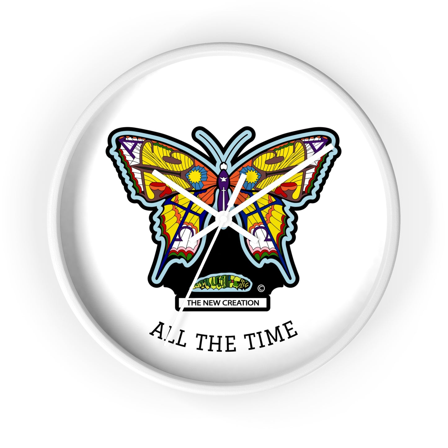 Butterfly Wall Clock – Colorful Symbolic Design with Silent Quartz Movement