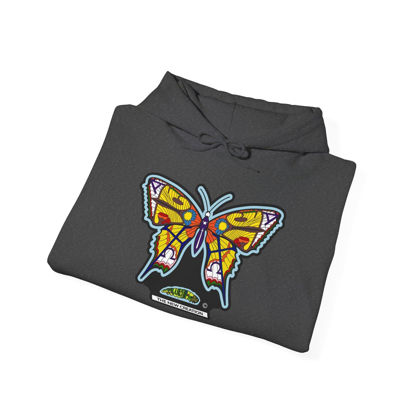 Colorful Butterfly Hoodie – Unisex Pullover with Vibrant Symbolic Art
