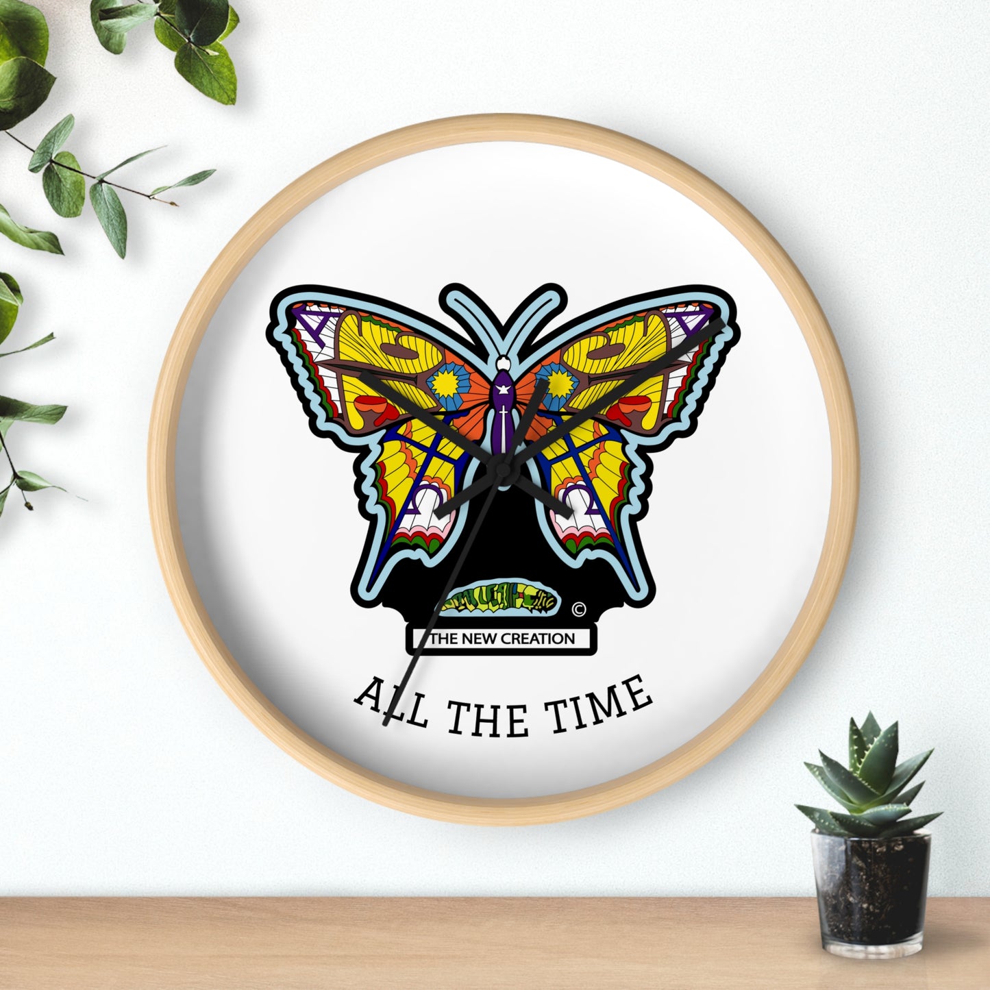 Butterfly Wall Clock – Colorful Symbolic Design with Silent Quartz Movement