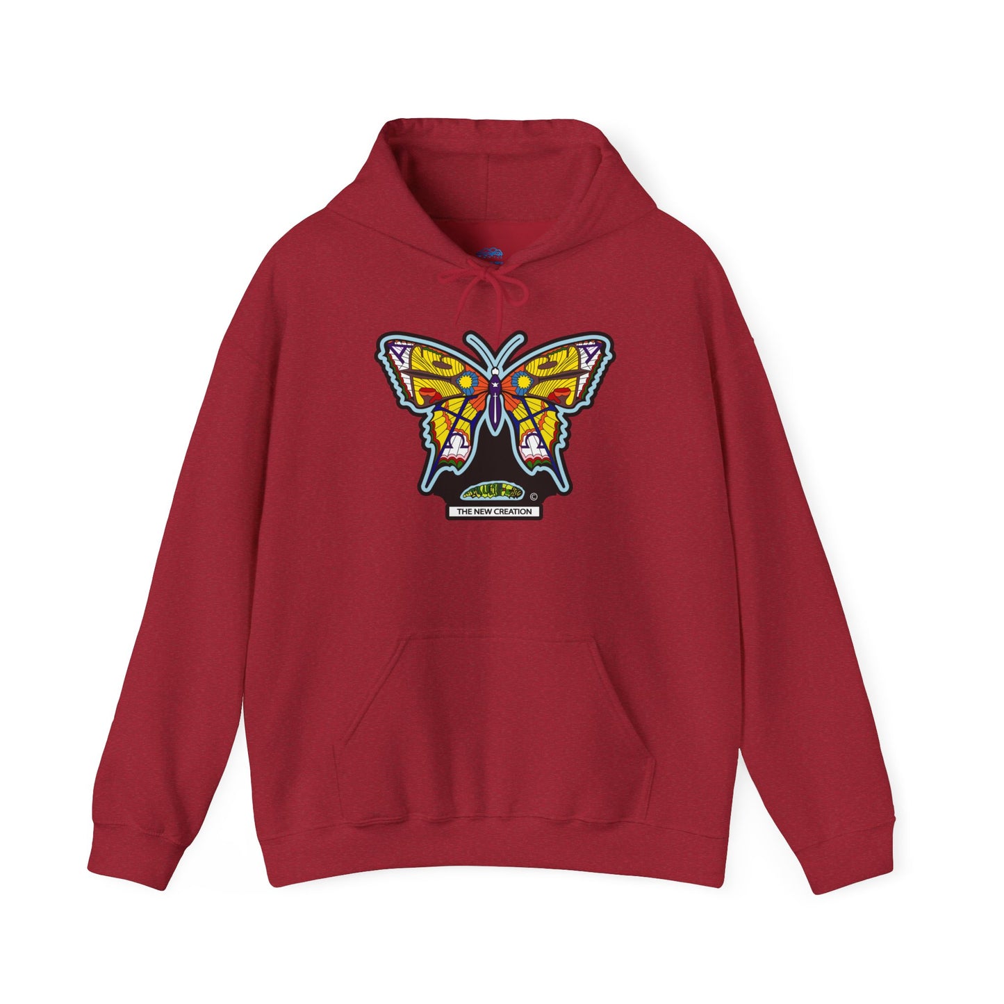 Colorful Butterfly Hoodie – Unisex Pullover with Vibrant Symbolic Art