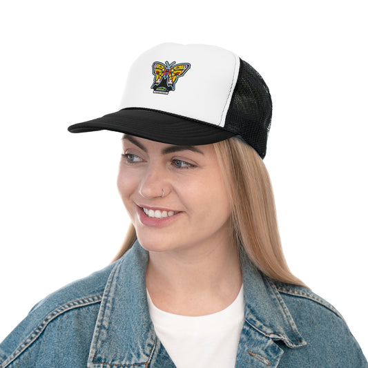 Butterfly Snapback Hat – Flat Bill Cap with Adjustable Fit & Bold Embroidered Patch