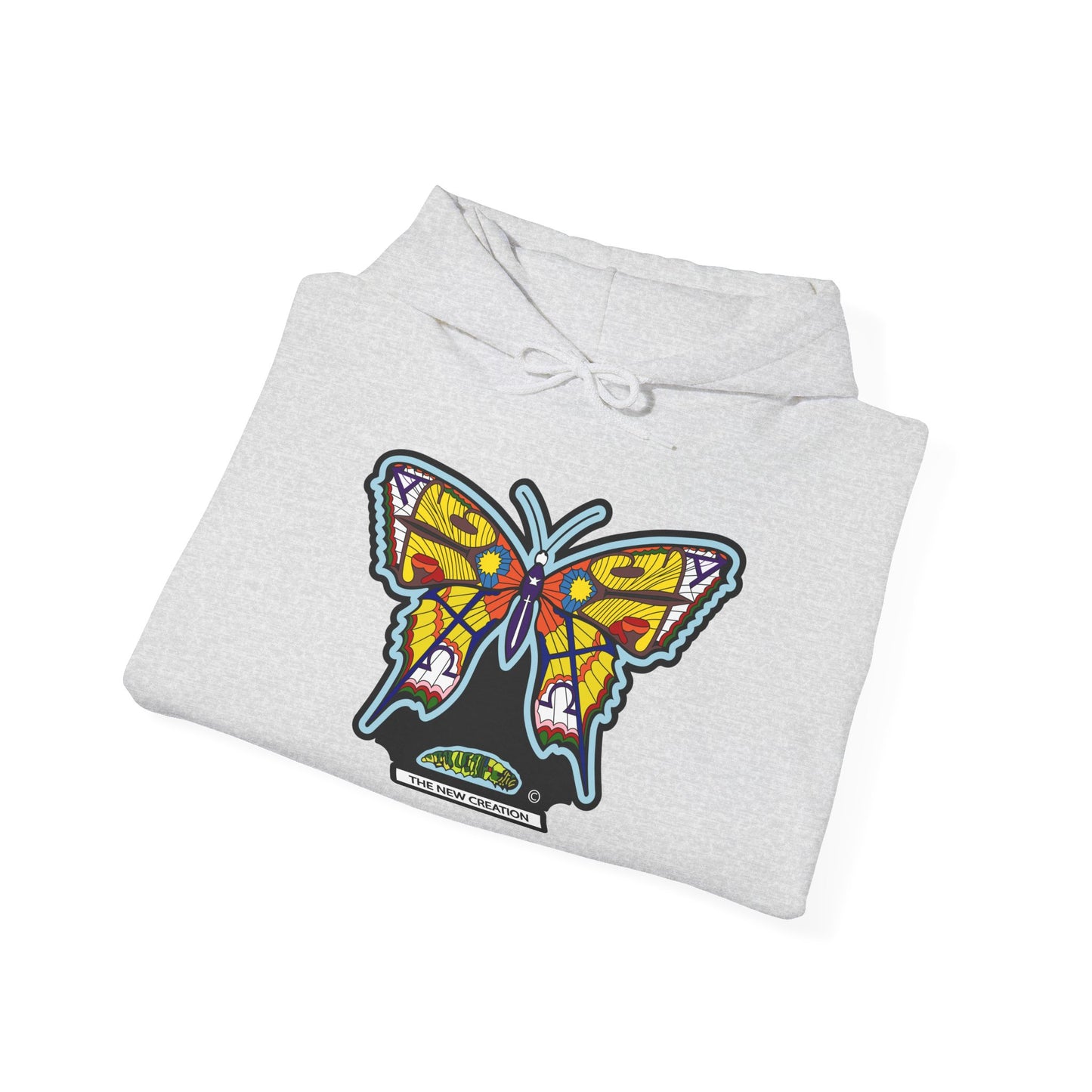Colorful Butterfly Hoodie – Unisex Pullover with Vibrant Symbolic Art
