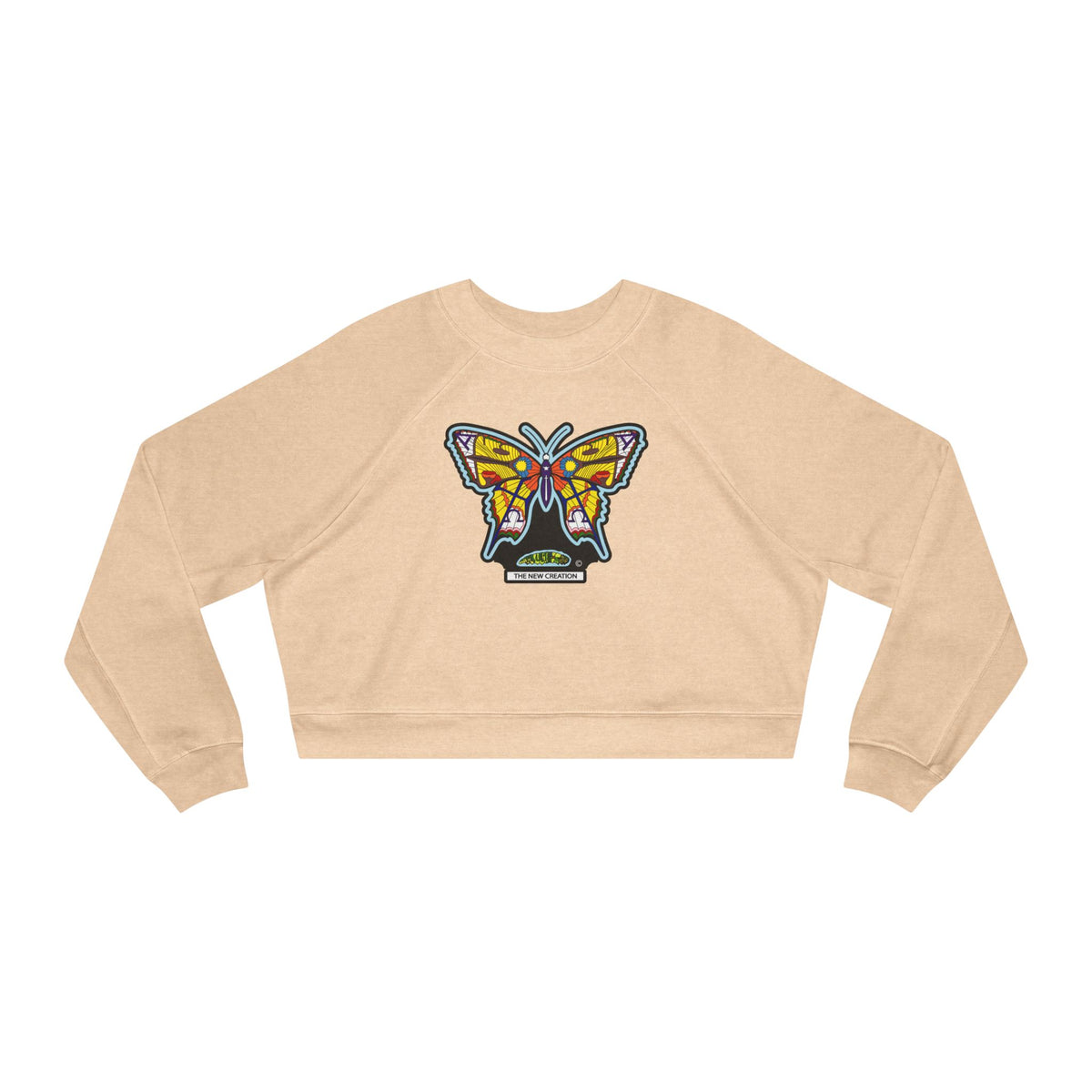 The New Creation Butterfly Cropped Pullover — Women's Soft Fleece