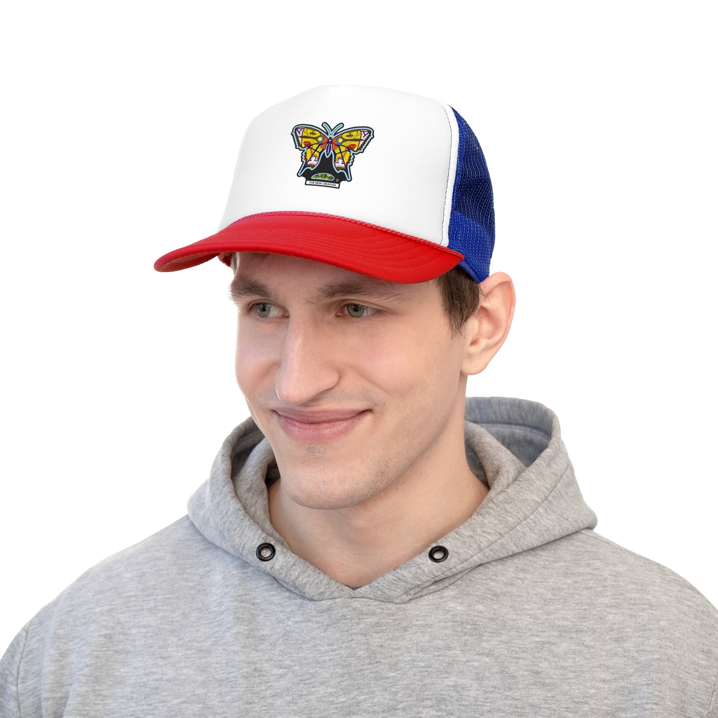 Butterfly Snapback Hat – Flat Bill Cap with Adjustable Fit & Bold Embroidered Patch