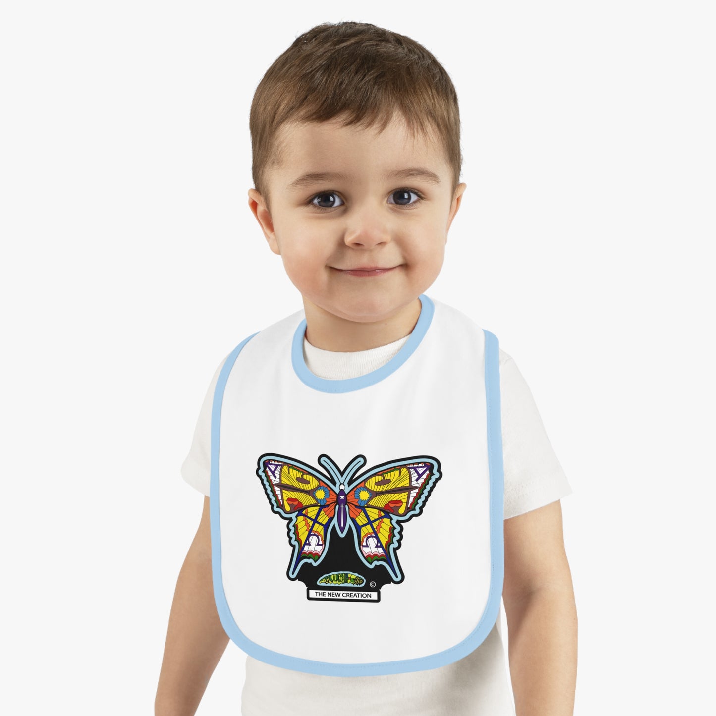 Colorful Butterfly Baby Bib - Cute Feeding Accessory, Infant Gift, Newborn Essential, Baby Shower Favor, Toddler Bib