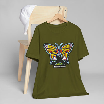 Vibrant Butterfly T-Shirt, Women Graphic Tee