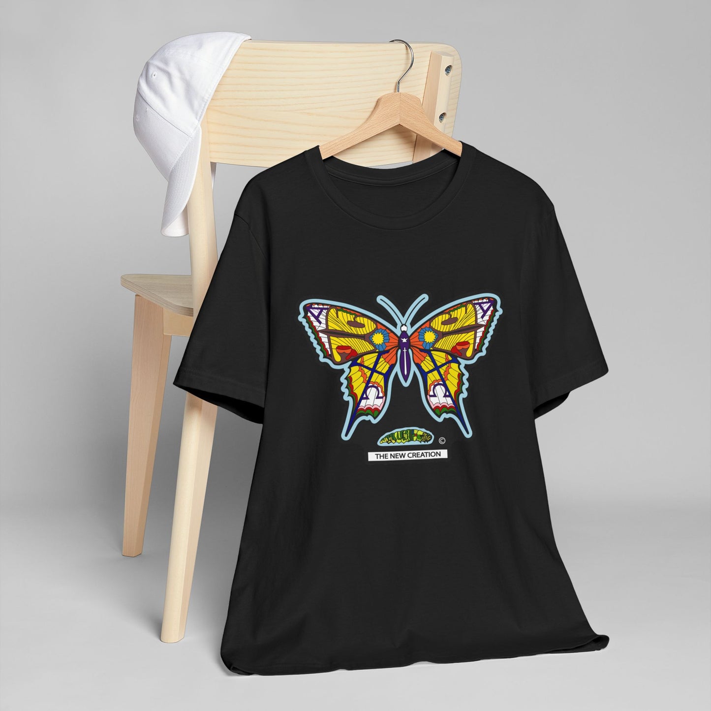 Vibrant Butterfly T-Shirt, Women Graphic Tee