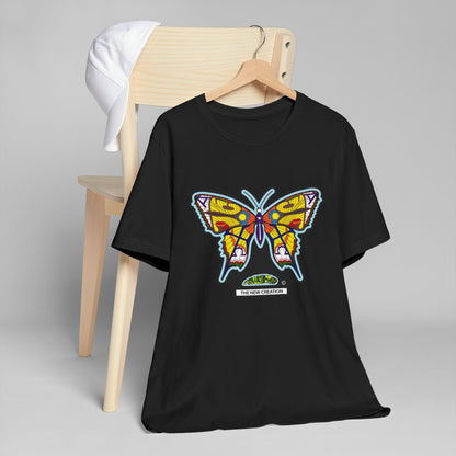 Vibrant Butterfly T-Shirt, Women Graphic Tee