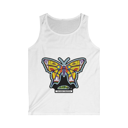 Vibrant Butterfly Graphic Tank Top, Summer Essentials, Beach Wear, Gift for Nature Lovers, Festival Vibes, Casual Style