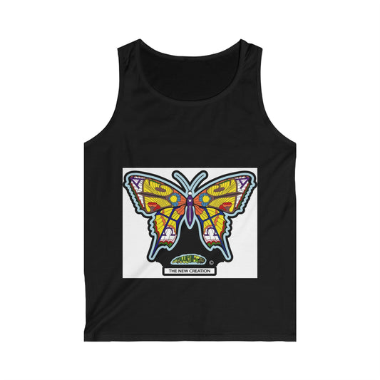 Vibrant Butterfly Graphic Tank Top, Summer Essentials, Beach Wear, Gift for Nature Lovers, Festival Vibes, Casual Style