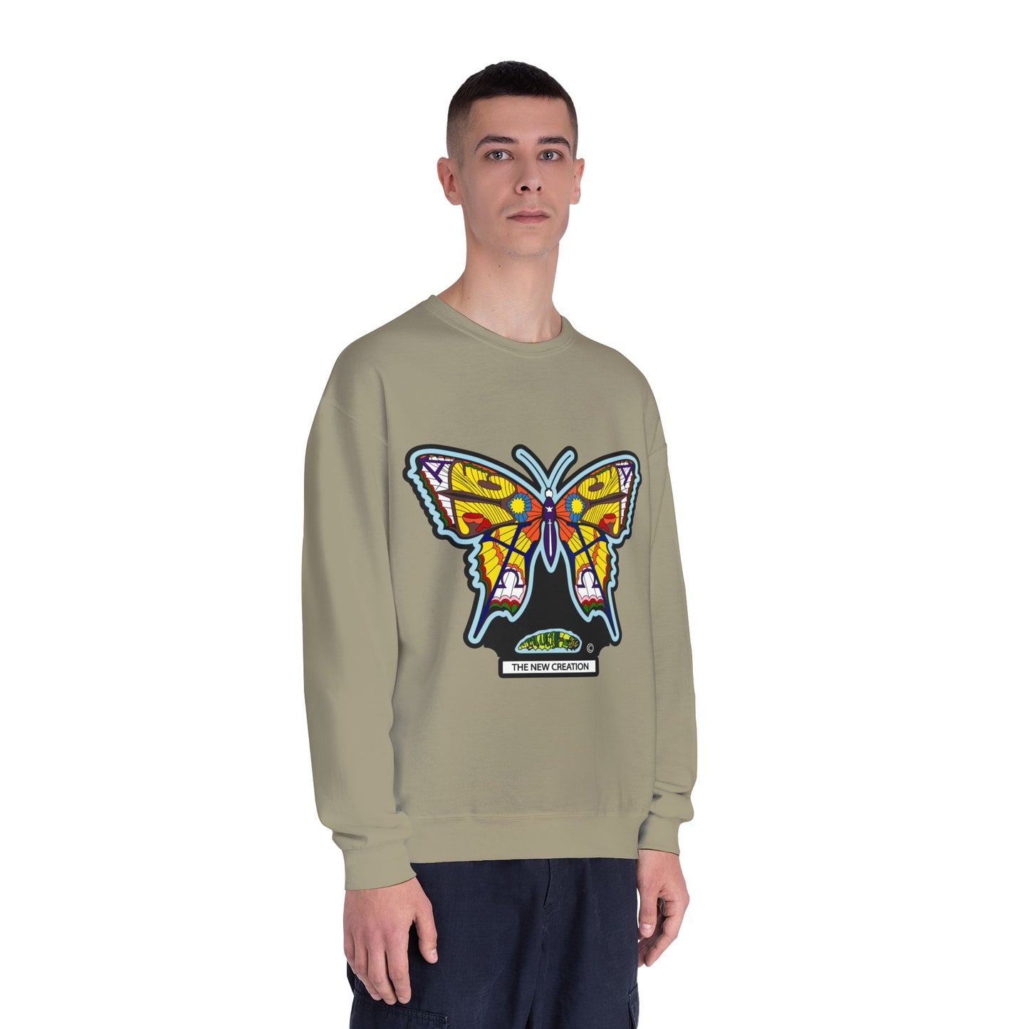 Butterfly Art Unisex Crewneck Sweatshirt, Cozy Butterflies Gift, Spring Apparel, Nature Lover Sweatshirt, Unique Graphic Sweatshirt