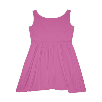 Purple Butterfly Graphic Women Skater Dress