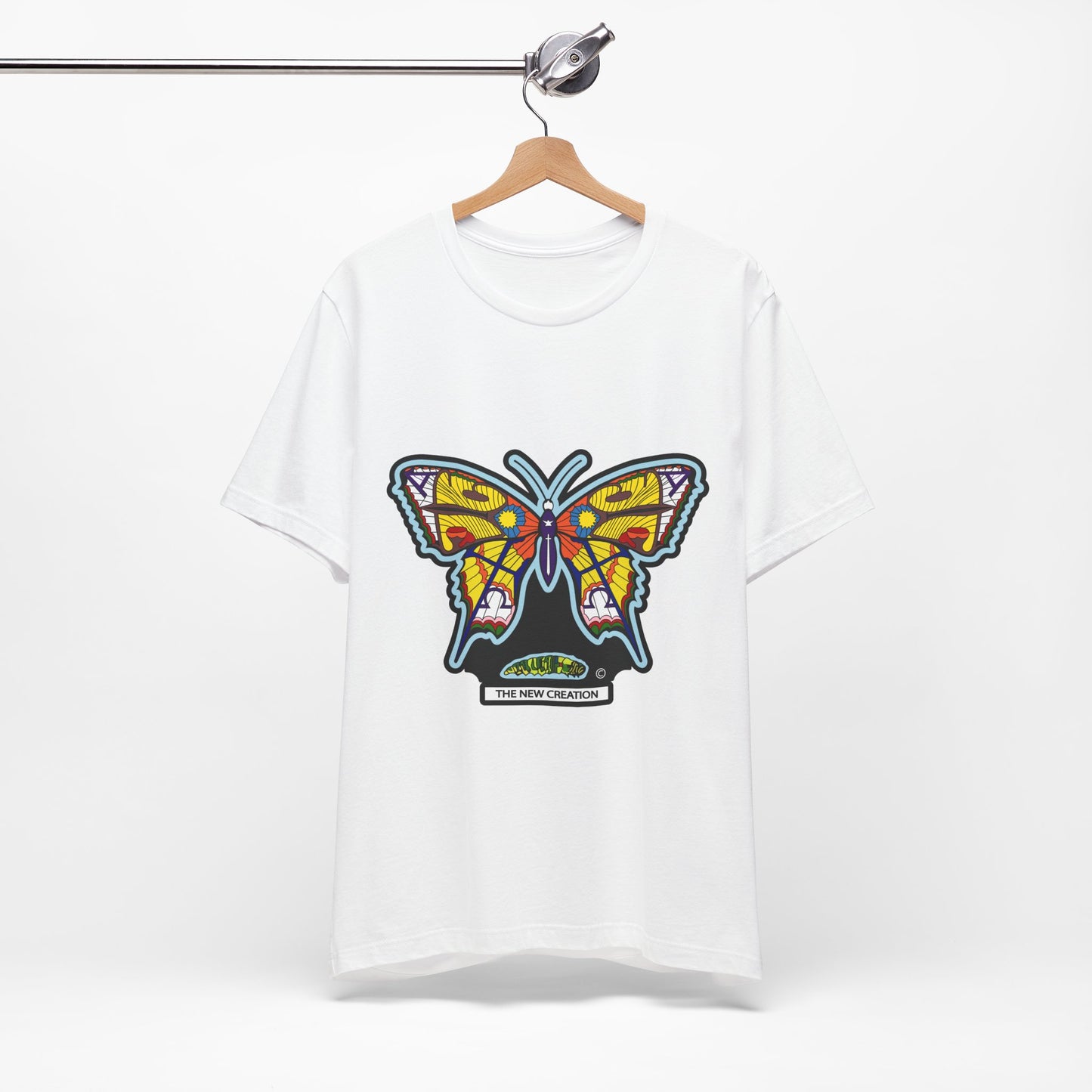 Colorful Butterfly Graphic Tee, Men's