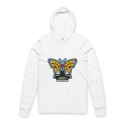 Butterfly Graphic Unisex Hoodie - Stylish Long Sleeve Tee for Nature Lovers, Outdoor Activities, Gifts for Her, Casual Wear