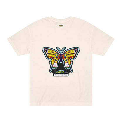 Vibrant Butterfly Graphic Tee, Unisex Classic T-Shirt for Nature Lovers, Butterfly Art, Summer Outfit, Eco-Friendly Gift