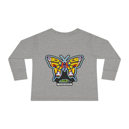 Butterfly Toddler Long Sleeve Tee – Soft Cotton Shirt with Symbolic Graphic for Everyday Play