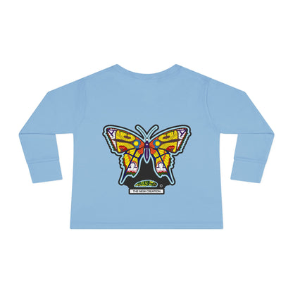 Butterfly Toddler Long Sleeve Tee – Soft Cotton Shirt with Symbolic Graphic for Everyday Play