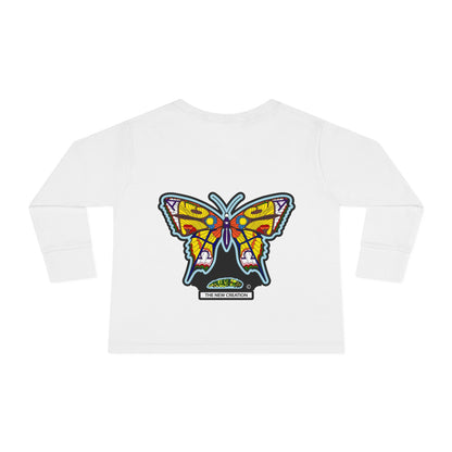 Butterfly Toddler Long Sleeve Tee – Soft Cotton Shirt with Symbolic Graphic for Everyday Play
