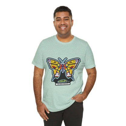 Colorful Butterfly Graphic Tee, Men's