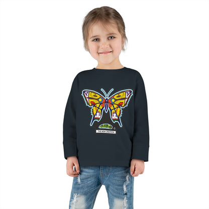 Butterfly Toddler Long Sleeve Tee – Soft Cotton Shirt with Symbolic Graphic for Everyday Play