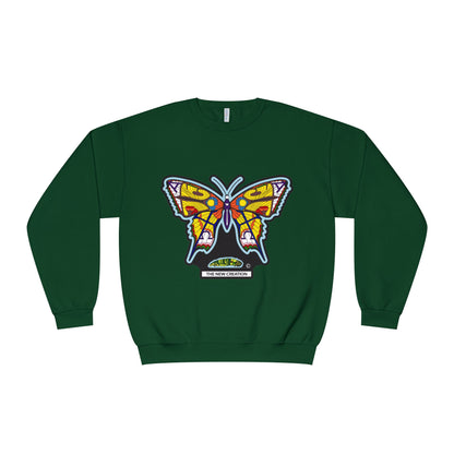 Butterfly Art Unisex Crewneck Sweatshirt, Cozy Butterflies Gift, Spring Apparel, Nature Lover Sweatshirt, Unique Graphic Sweatshirt