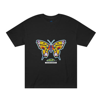 Vibrant Butterfly Graphic Tee, Unisex Classic T-Shirt for Nature Lovers, Butterfly Art, Summer Outfit, Eco-Friendly Gift