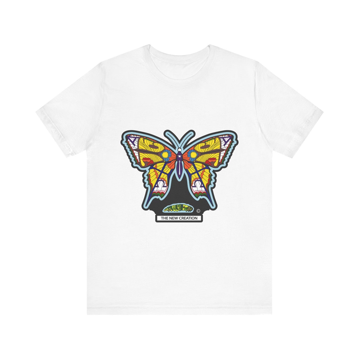 Colorful Butterfly Graphic Tee, Men's