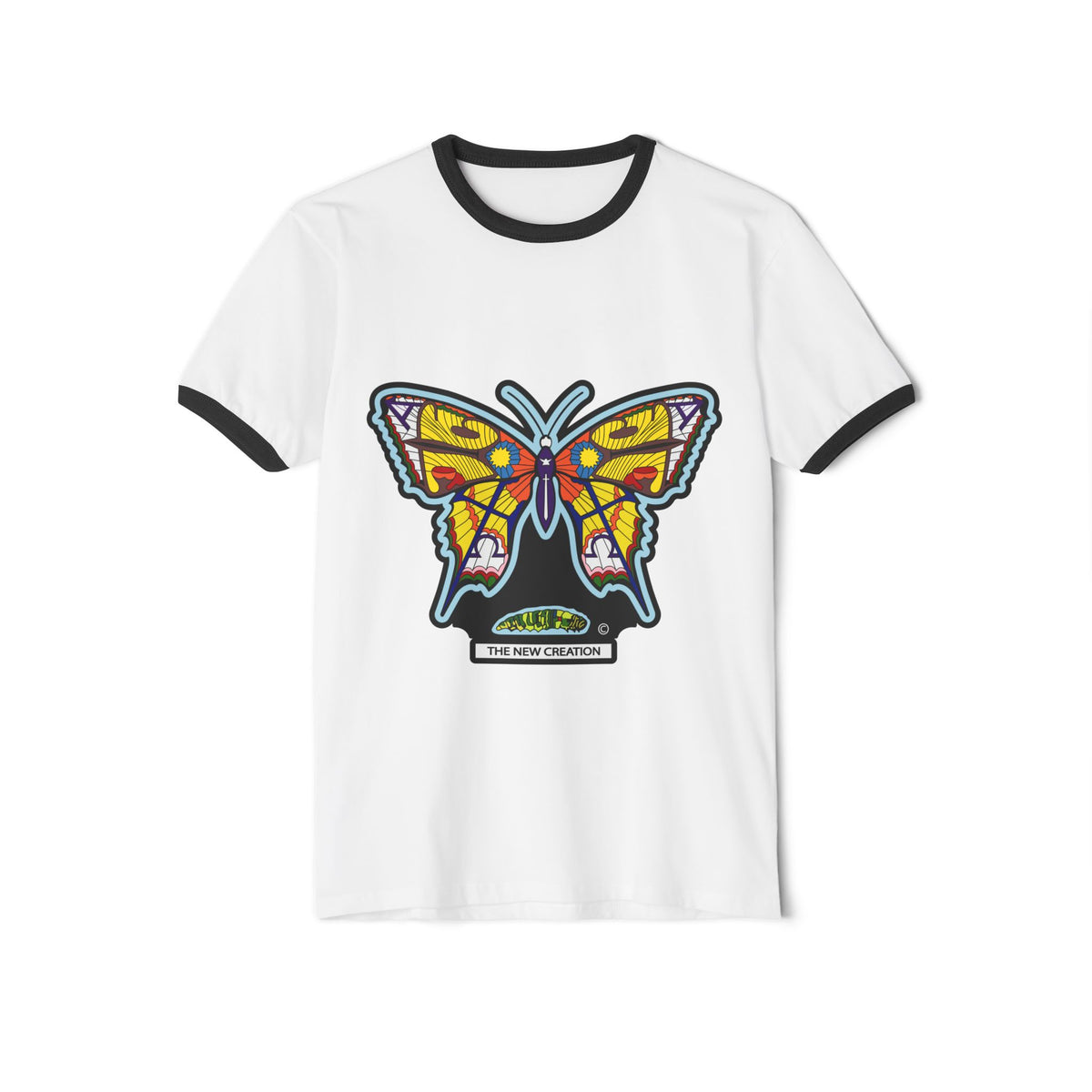 The New Creation Butterfly Ringer Tee — Retro Contrast Trim