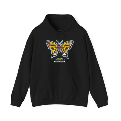 Butterfly Psychedelic Hoodie — Colorful Retro Moth Graphic Pullover