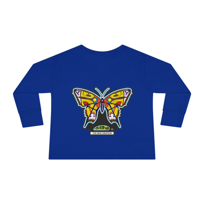 Butterfly Toddler Long Sleeve Tee – Soft Cotton Shirt with Symbolic Graphic for Everyday Play