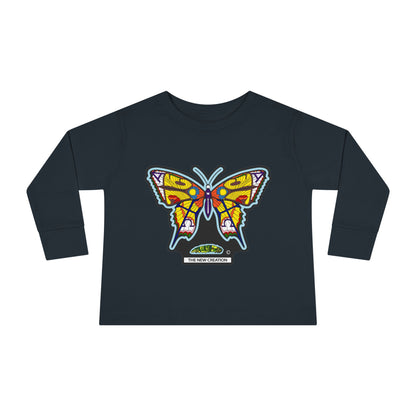 Butterfly Toddler Long Sleeve Tee – Soft Cotton Shirt with Symbolic Graphic for Everyday Play