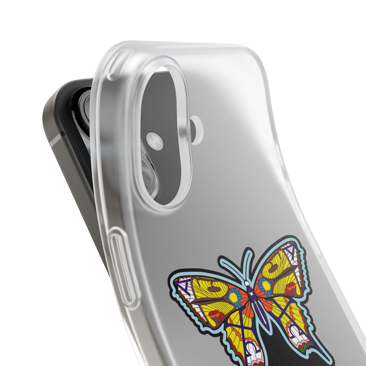Colorful Butterfly Flexi Case – Soft Artistic Phone Cover, Eco-Friendly, Slim Shock-Absorbing Design