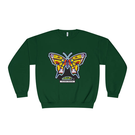 Butterfly Art Unisex Crewneck Sweatshirt, Cozy Butterflies Gift, Spring Apparel, Nature Lover Sweatshirt, Unique Graphic Sweatshirt