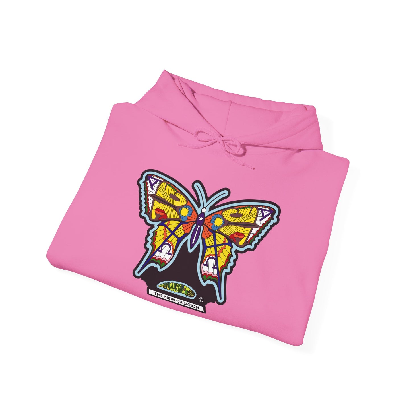 Colorful Butterfly Hoodie – Unisex Pullover with Vibrant Symbolic Art